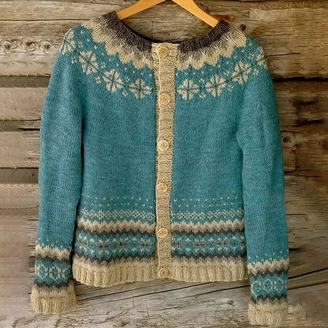 Women's Fair Isle Button-Front Knit Cardigan