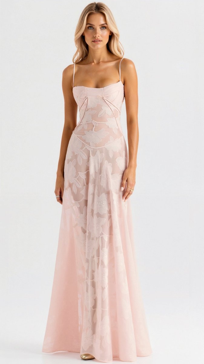 Women's Fall Wedding Guest Dress Floral Lace Bustier Maxi
