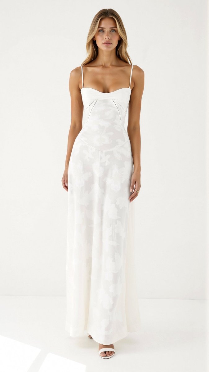 Women's Fall Wedding Guest Dress Floral Lace Bustier Maxi