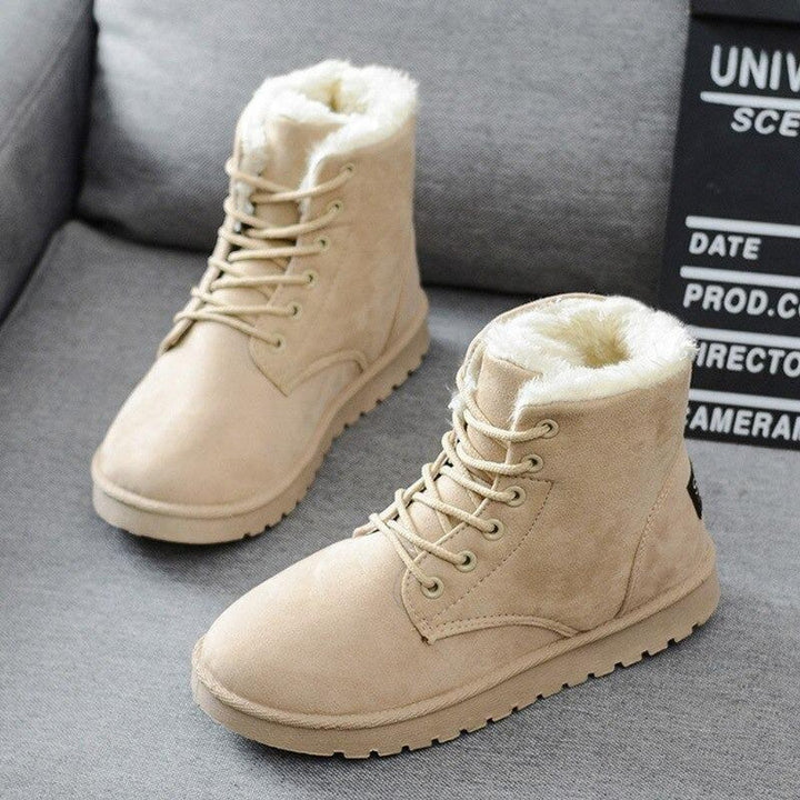 Women's Faux-Fur Lined Lace-Up Suede Ankle Boots