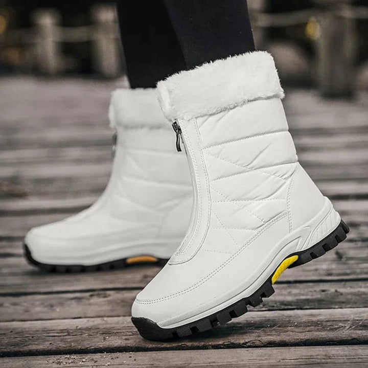 Women's Faux-Fur Lined Zip-Up Winter Snow Ankle Boots