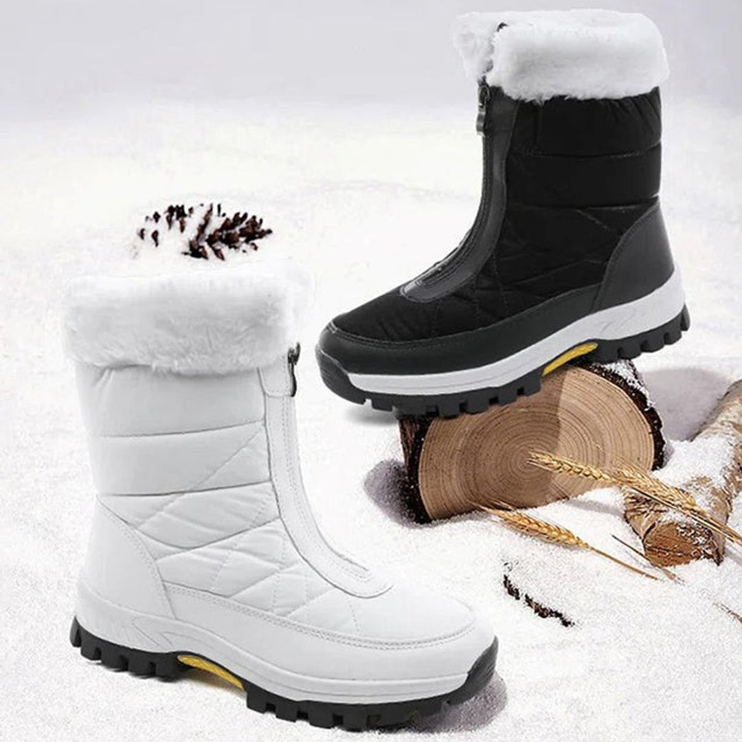 Women's Faux-Fur Lined Zip-Up Winter Snow Ankle Boots
