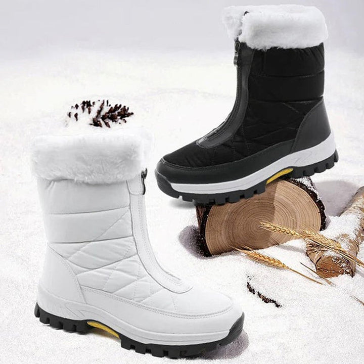 Women's Faux-Fur Lined Zip-Up Winter Snow Ankle Boots