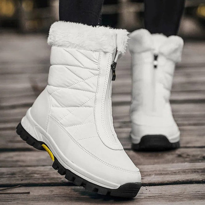 Women's Faux-Fur Lined Zip-Up Winter Snow Ankle Boots