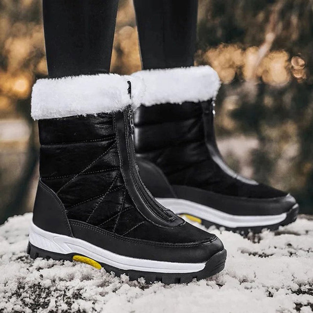 Women's Faux-Fur Lined Zip-Up Winter Snow Ankle Boots