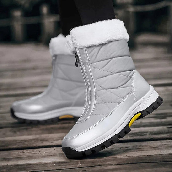 Women's Faux-Fur Lined Zip-Up Winter Snow Ankle Boots