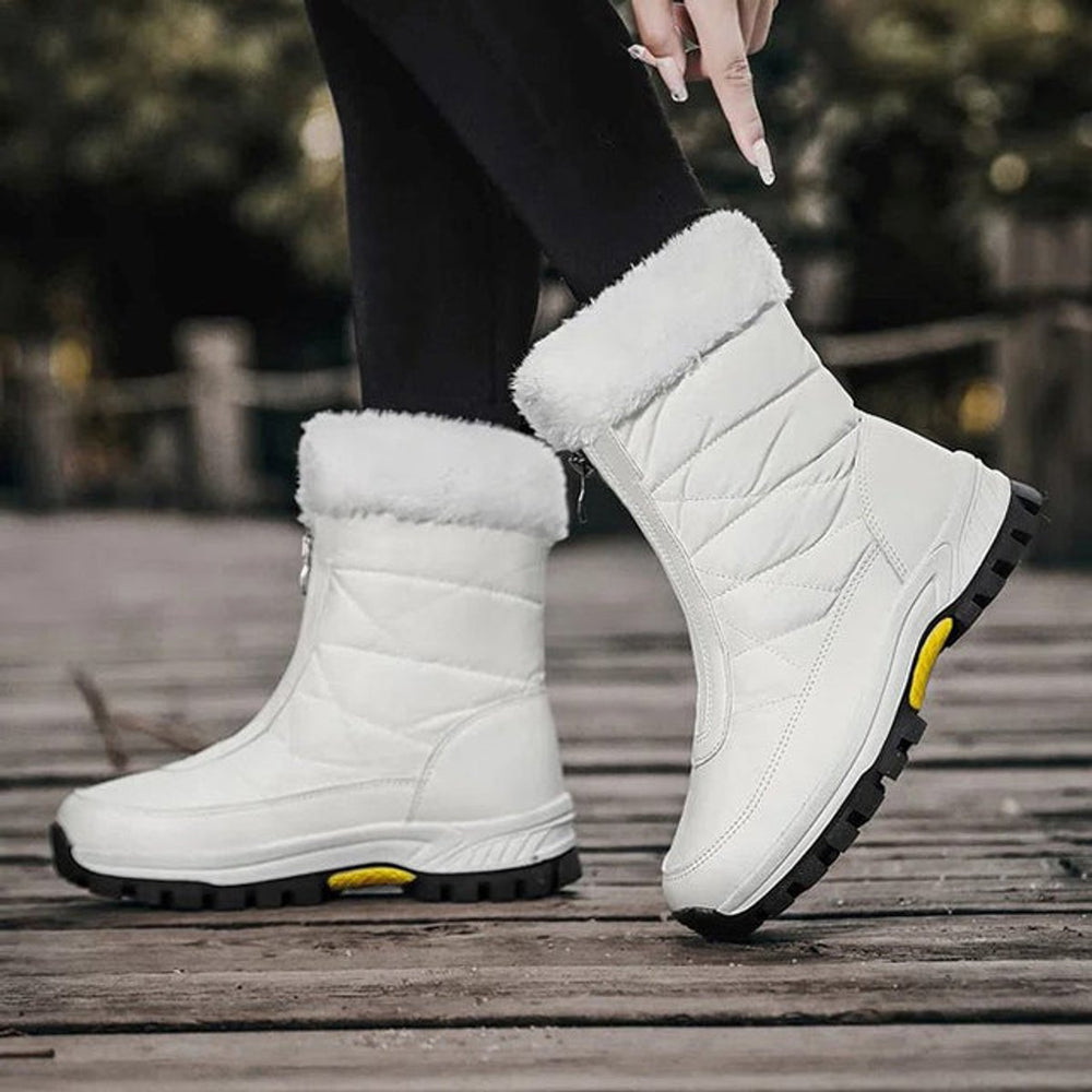 Women's Faux-Fur Lined Zip-Up Winter Snow Ankle Boots