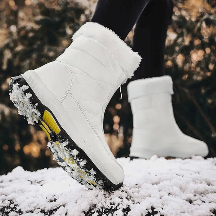Women's Faux-Fur Lined Zip-Up Winter Snow Ankle Boots