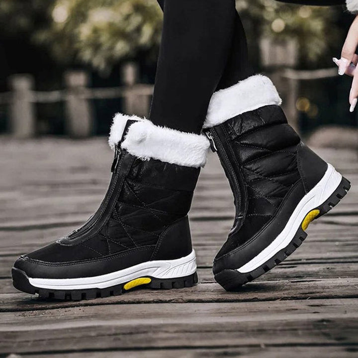 Women's Faux-Fur Lined Zip-Up Winter Snow Ankle Boots