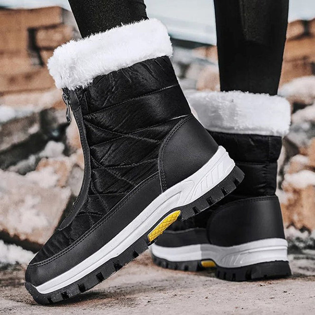 Women's Faux-Fur Lined Zip-Up Winter Snow Ankle Boots
