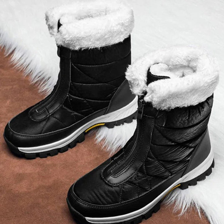 Women's Faux-Fur Lined Zip-Up Winter Snow Ankle Boots
