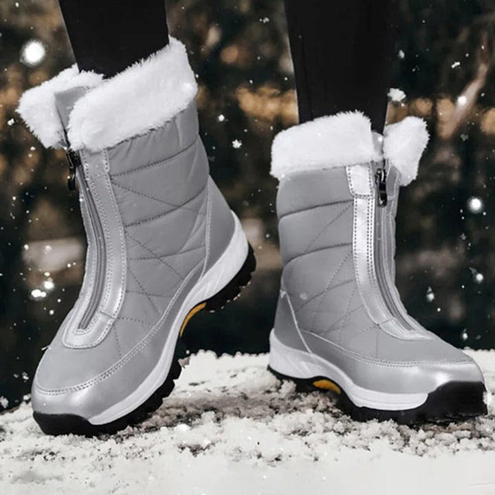Women's Faux-Fur Lined Zip-Up Winter Snow Ankle Boots