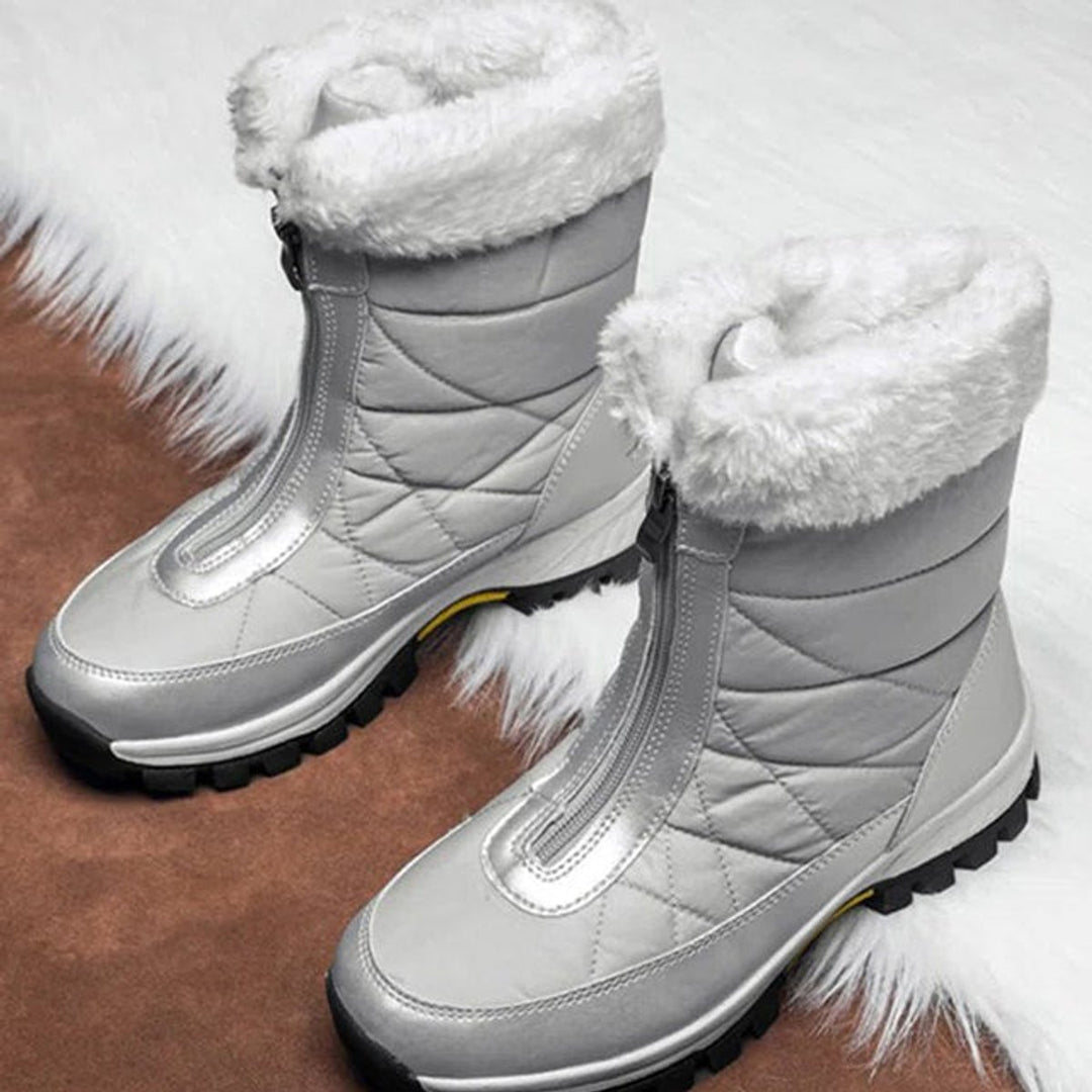 Women's Faux-Fur Lined Zip-Up Winter Snow Ankle Boots