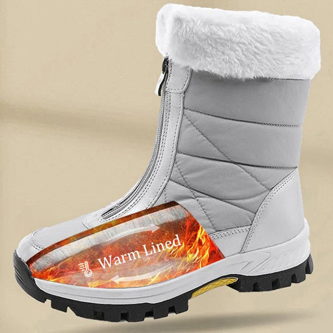 Women's Faux-Fur Lined Zip-Up Winter Snow Ankle Boots