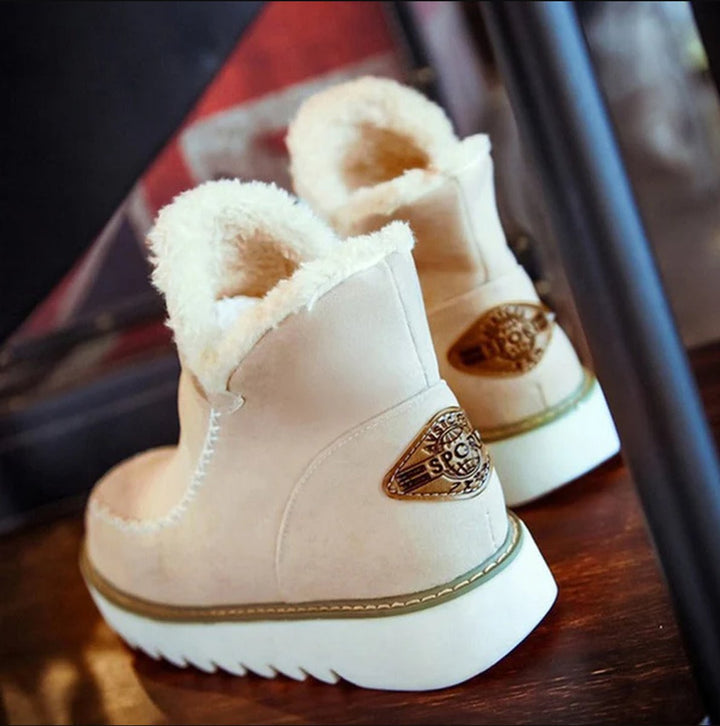 Women's Faux Suede Sherpa-Lined Slip-On Ankle Boots