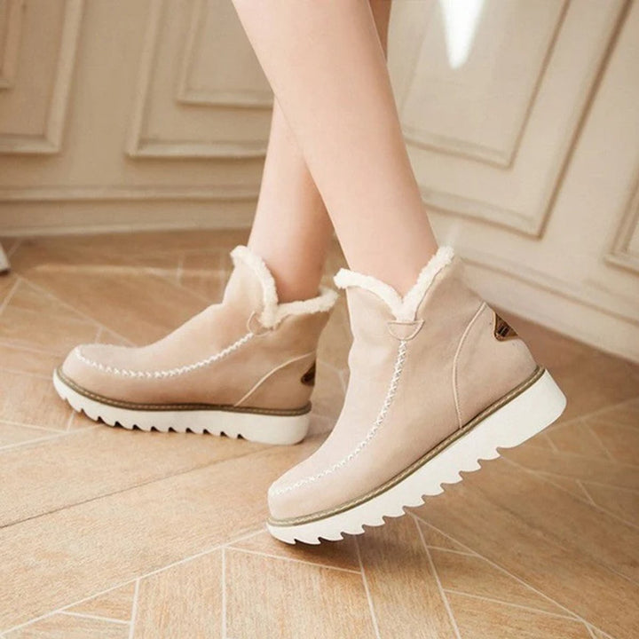 Women's Faux Suede Sherpa-Lined Slip-On Ankle Boots
