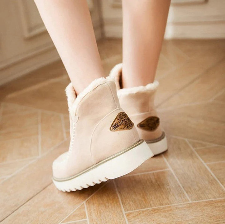 Women's Faux Suede Sherpa-Lined Slip-On Ankle Boots