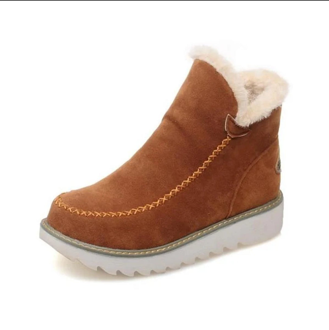 Women's Faux Suede Sherpa-Lined Slip-On Ankle Boots