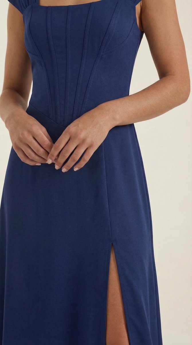 Women's Floral A-Line Sleeveless Midi Formal Dress