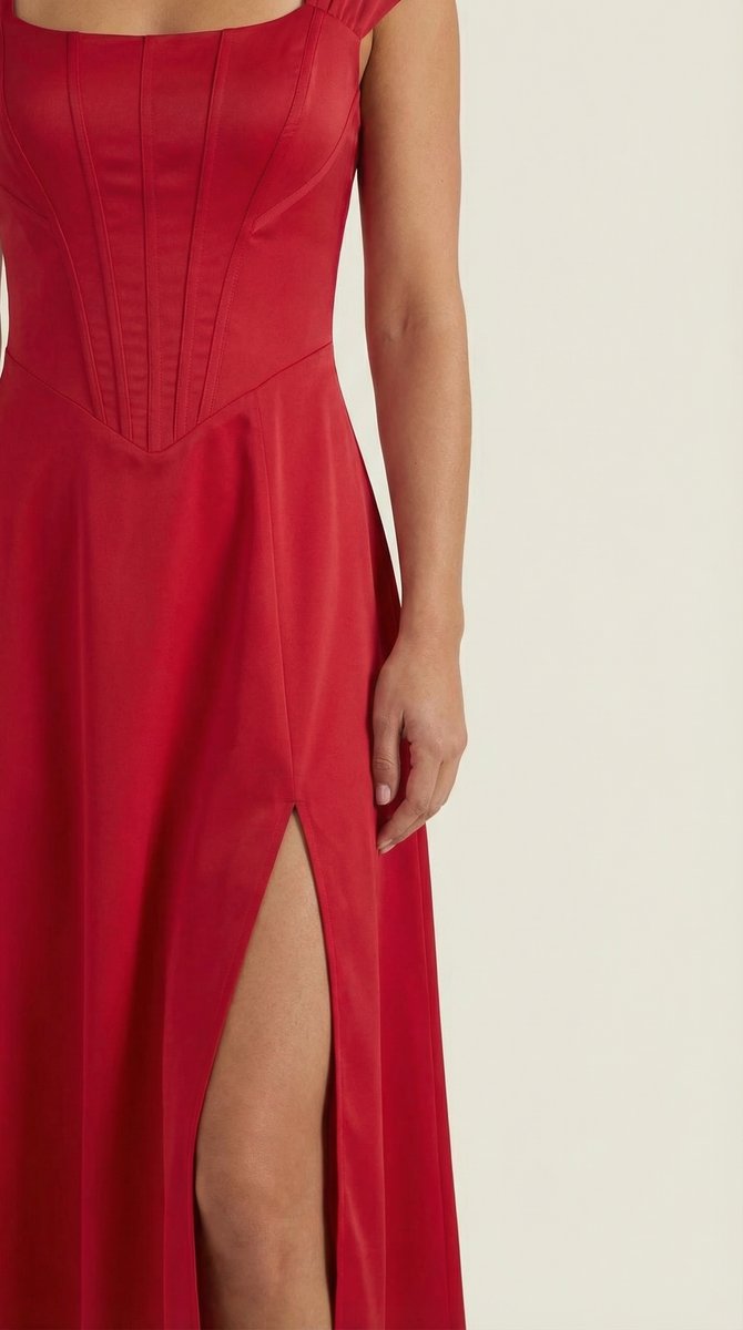 Women's Floral A-Line Sleeveless Midi Formal Dress