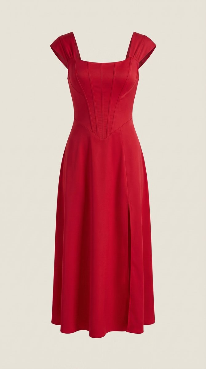 Women's Floral A-Line Sleeveless Midi Formal Dress