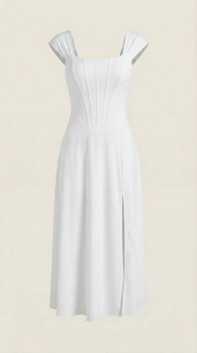 Women's Floral A-Line Sleeveless Midi Formal Dress