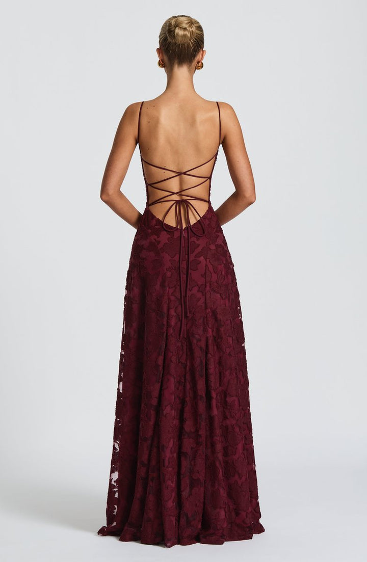 Women's Floral Lace A-Line Spaghetti Strap Formal Dress
