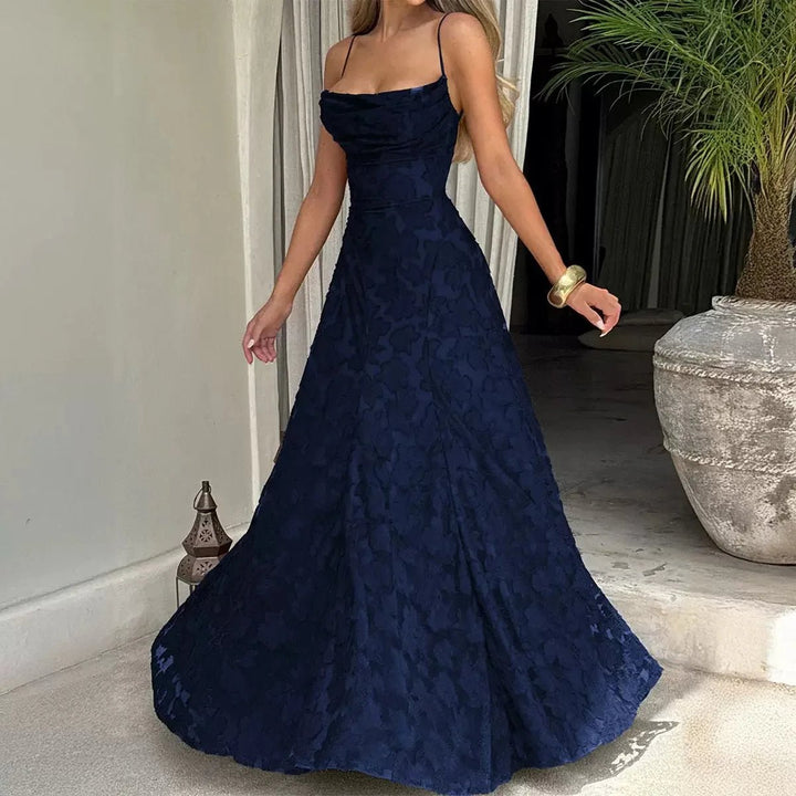 Women's Floral Lace A-Line Spaghetti Strap Formal Dress