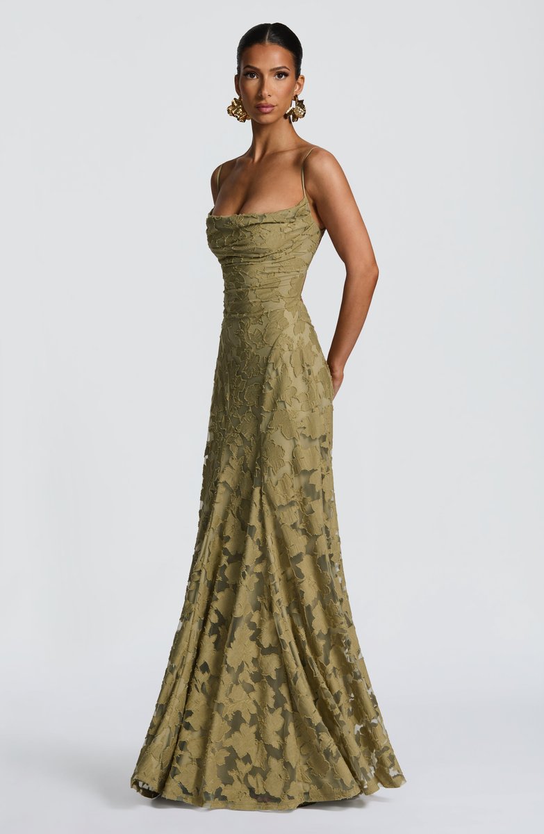 Women's Floral Lace A-Line Spaghetti Strap Formal Dress