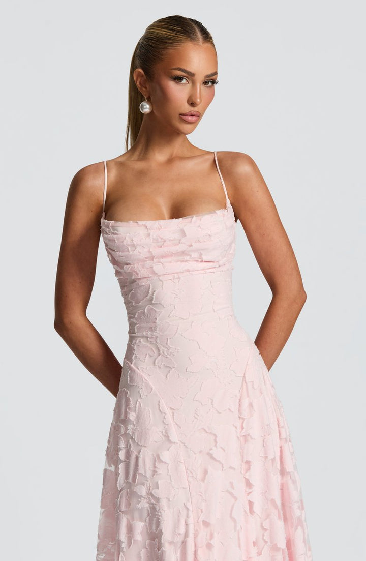Women's Floral Lace A-Line Spaghetti Strap Formal Dress