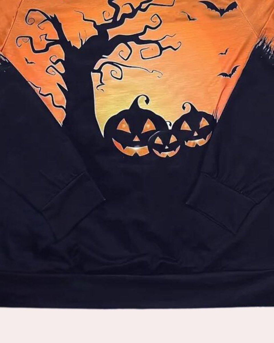 Women's Halloween Graphic Crewneck Pullover Sweatshirt