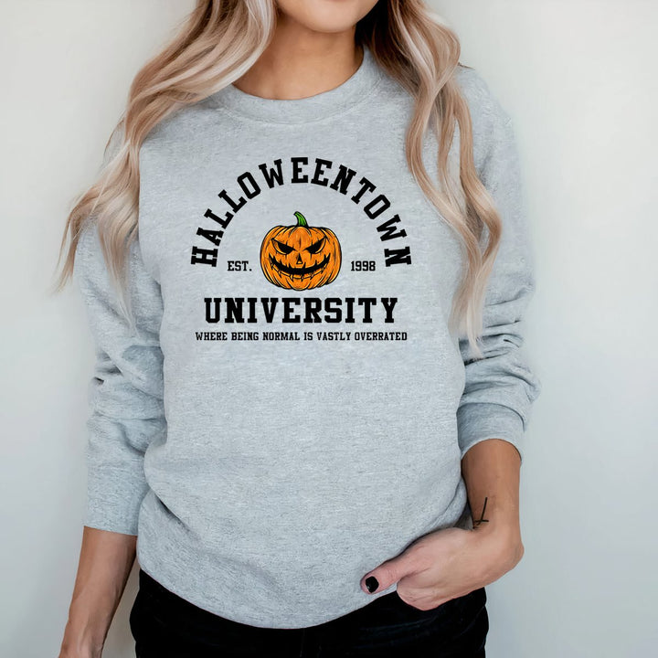 Women's Halloweentown University Graphic Pullover Sweatshirt - Gray