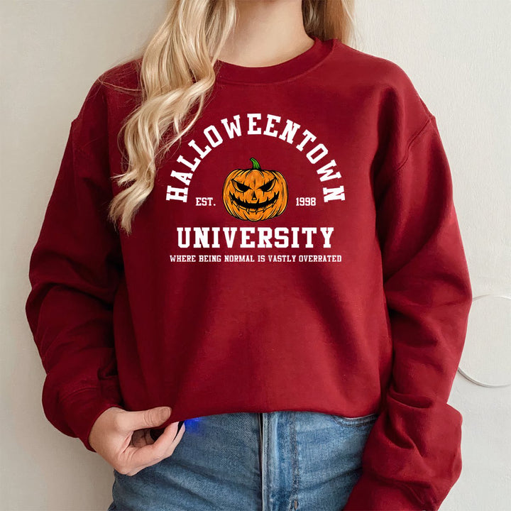 Women's Halloweentown University Graphic Pullover Sweatshirt - Burgundy