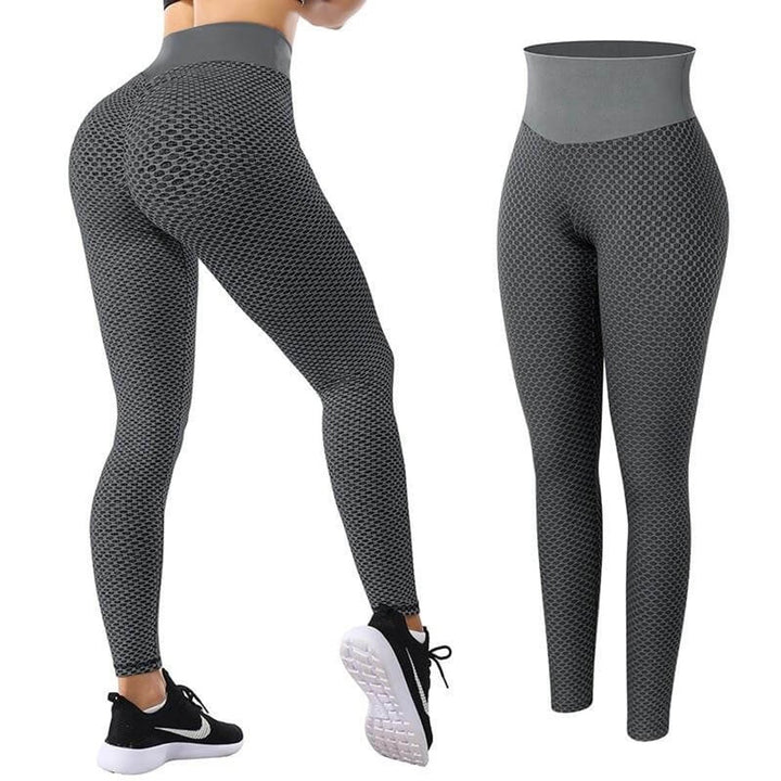 Women's High-Waist Booty-Lifting Anti-Cellulite Textured Legging