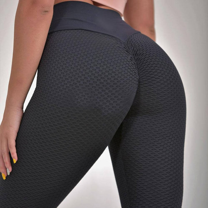 Women's High-Waist Booty-Lifting Anti-Cellulite Textured Legging