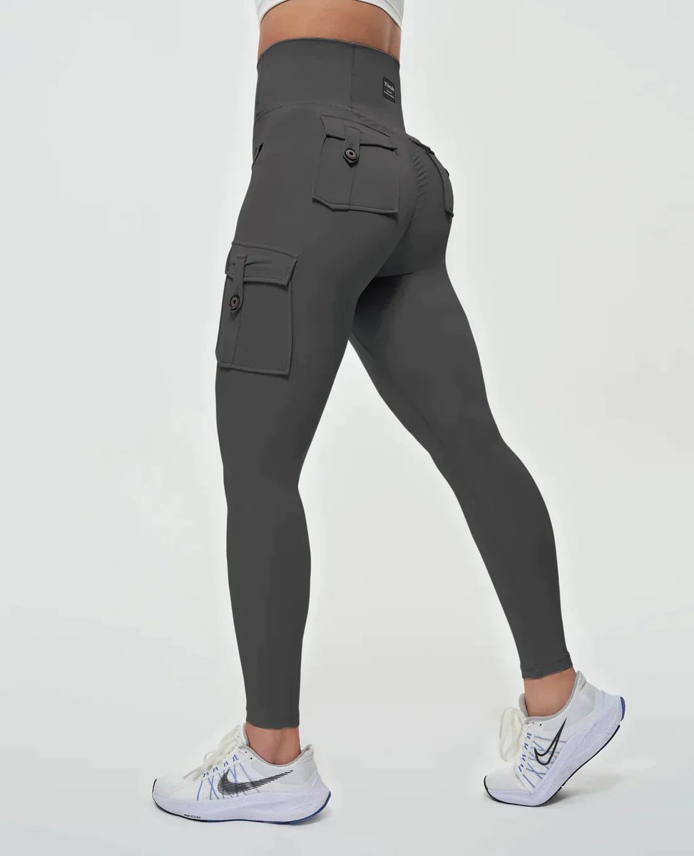Women's High-Waist Cargo Pocket Slim-Fit Legging