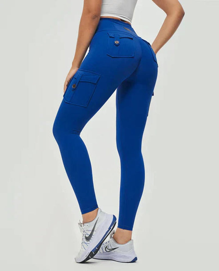 Women's High-Waist Cargo Pocket Slim-Fit Legging
