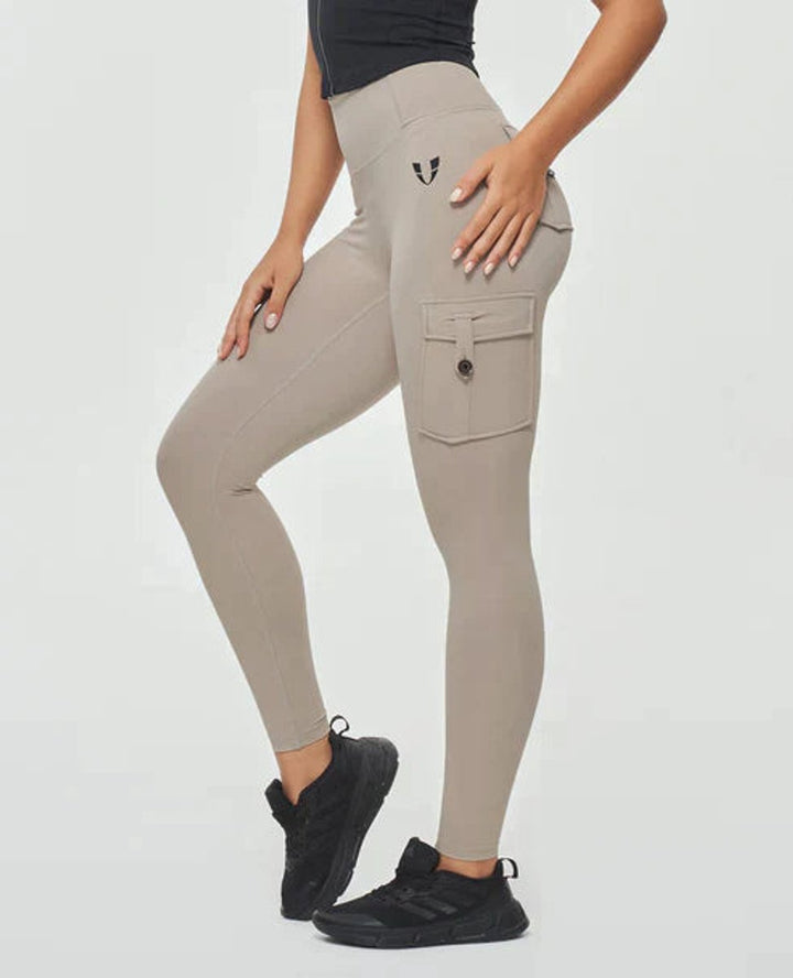 Women's High-Waist Cargo Pocket Slim-Fit Legging