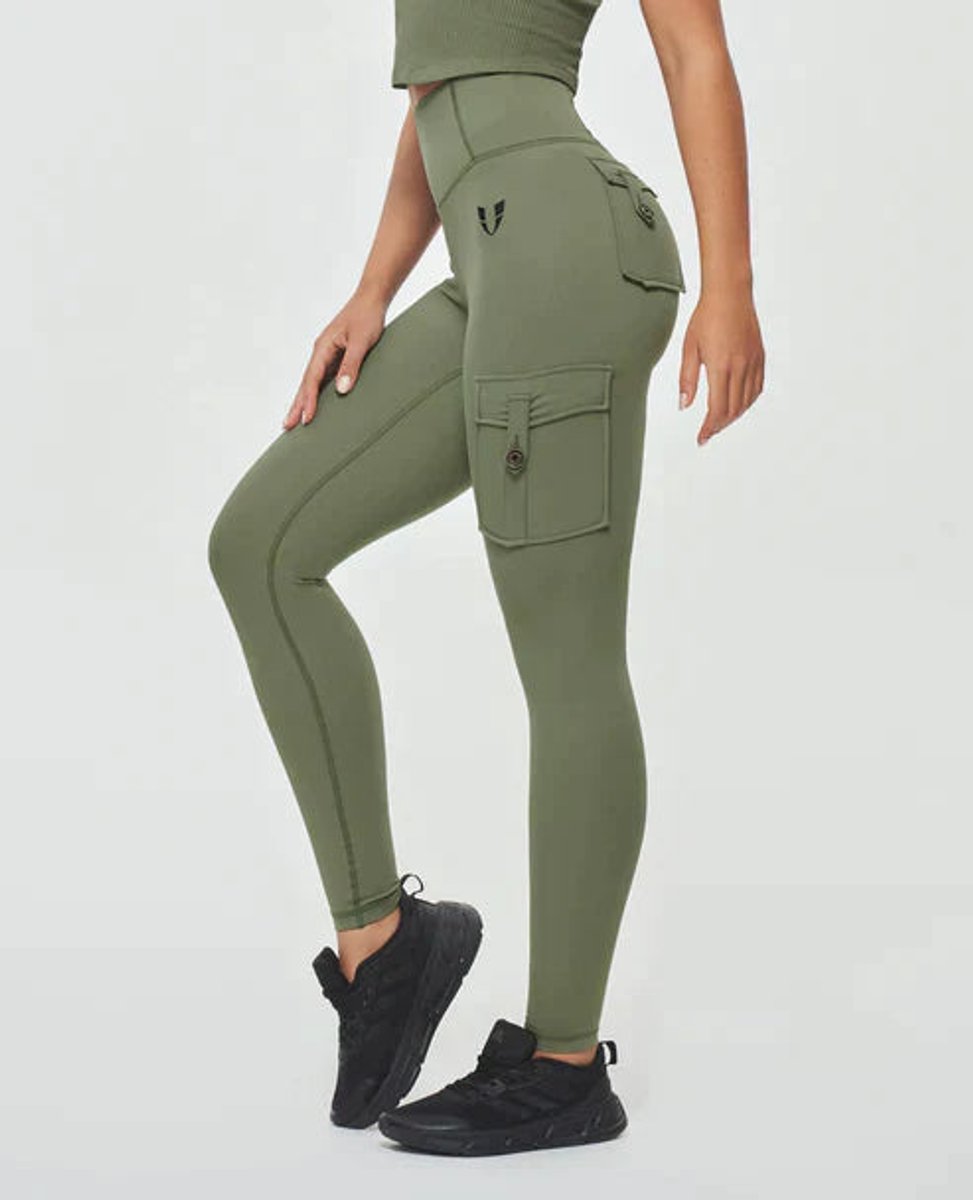 Women's High-Waist Cargo Pocket Slim-Fit Legging