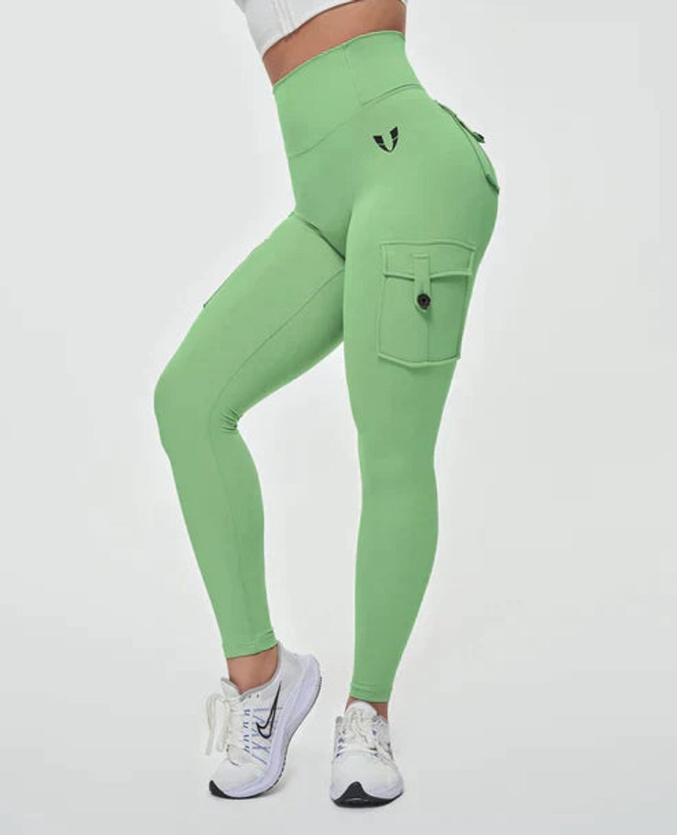 Women's High-Waist Cargo Pocket Slim-Fit Legging
