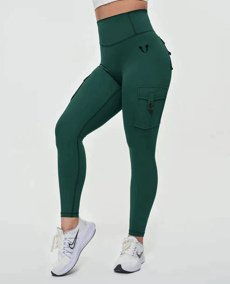 Women's High-Waist Cargo Pocket Slim-Fit Legging