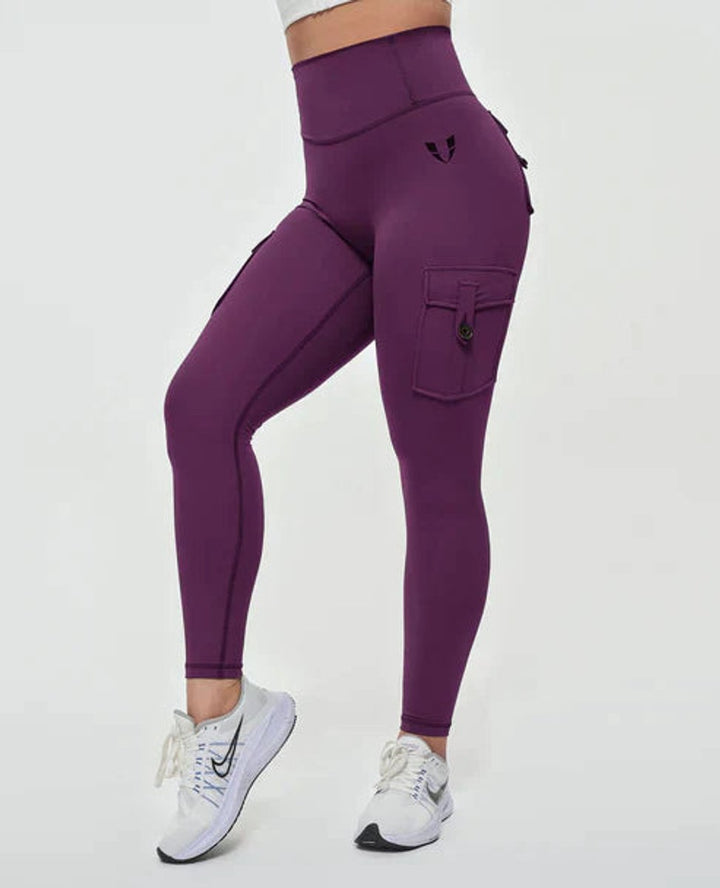 Women's High-Waist Cargo Pocket Slim-Fit Legging