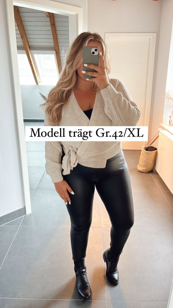 Women's High-Waist Faux Leather Tummy-Control Legging