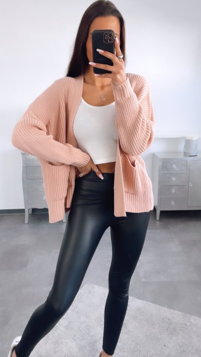 Women's High-Waist Faux Leather Tummy-Control Legging