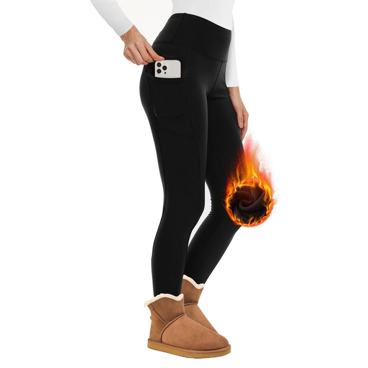 Women's High-Waist Fleece-Lined Thermal Pocket Legging
