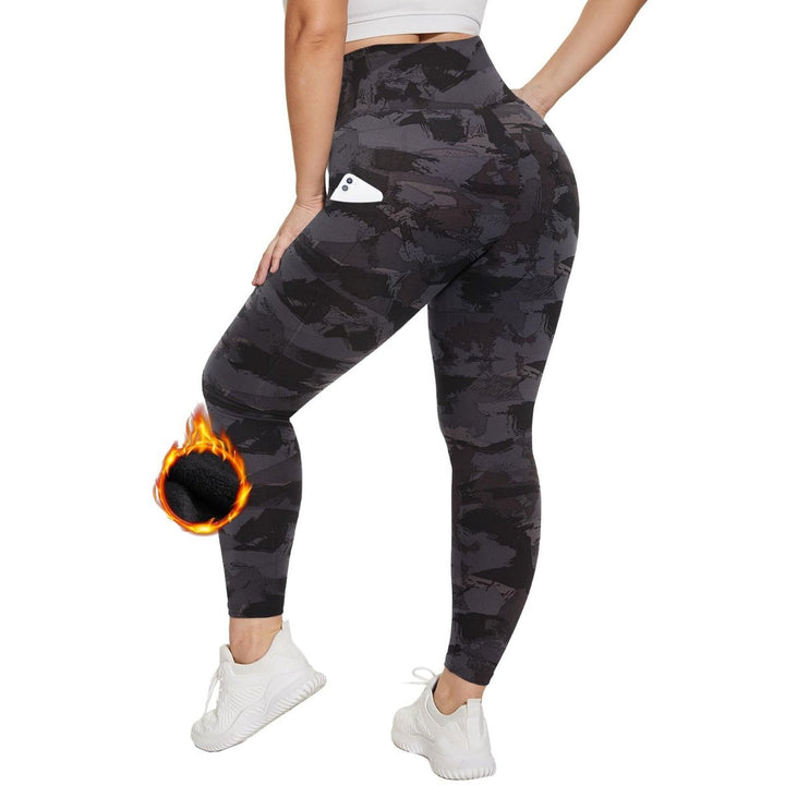 Women's High-Waist Fleece-Lined Thermal Pocket Legging