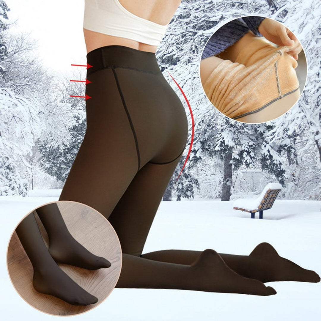 Women's High-Waist Fleece-Lined Thermal Tummy-Control Legging