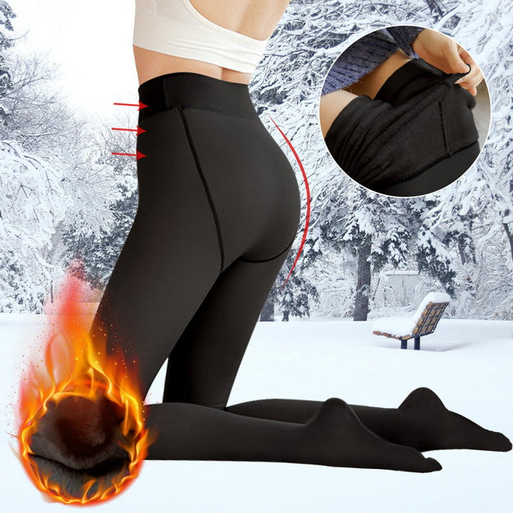 Women's High-Waist Fleece-Lined Thermal Tummy-Control Legging