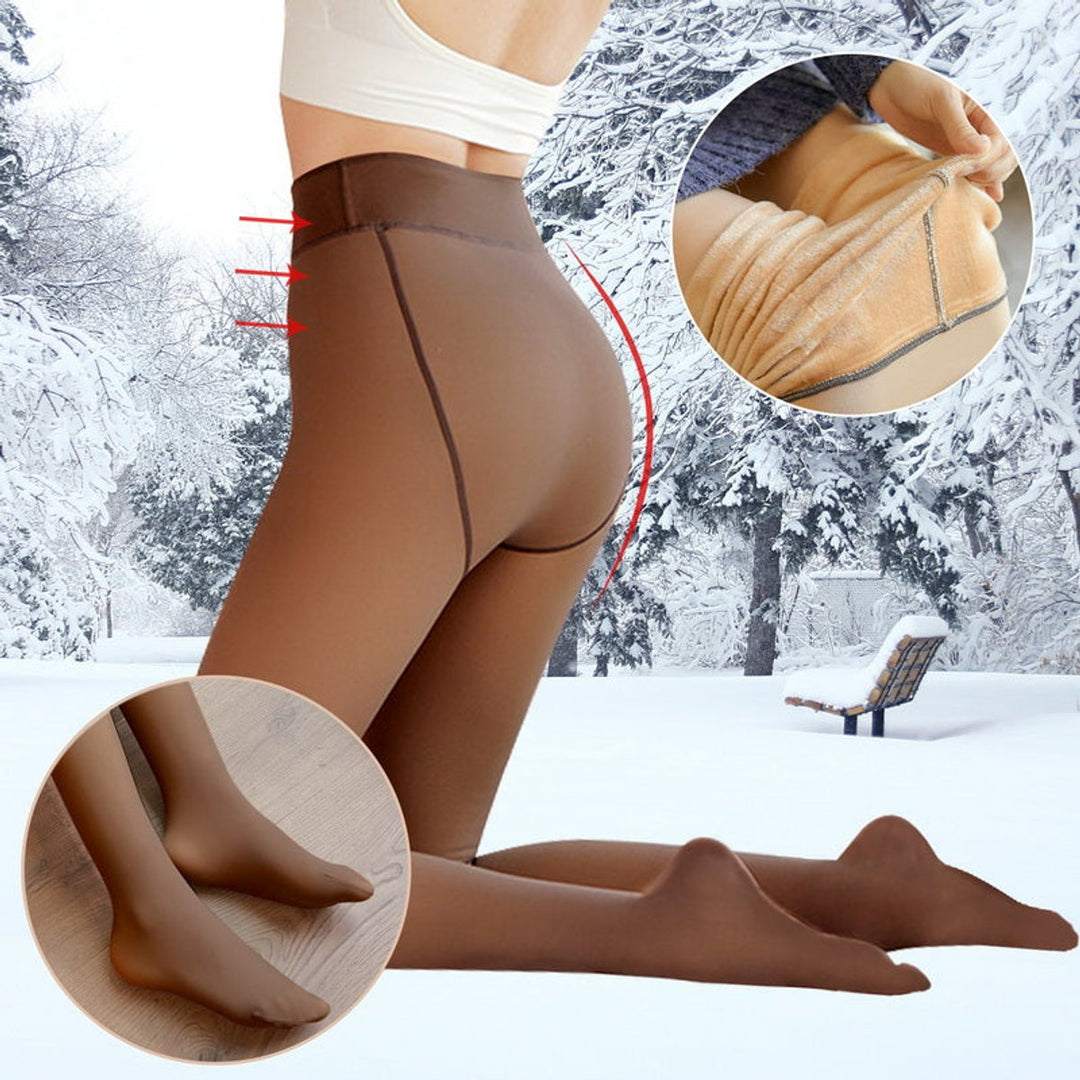 Women's High-Waist Fleece-Lined Thermal Tummy-Control Legging