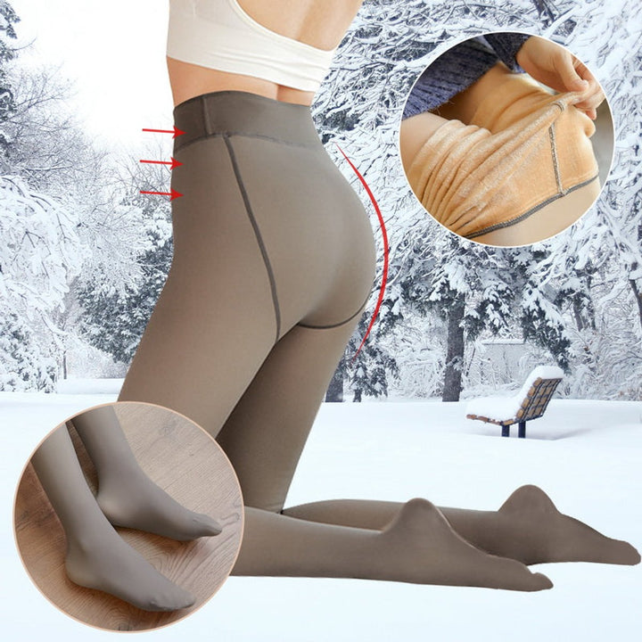 Women's High-Waist Fleece-Lined Thermal Tummy-Control Legging